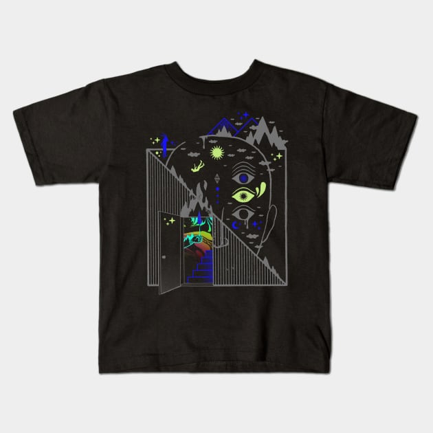 Downcast Kids T-Shirt by chaos_magic